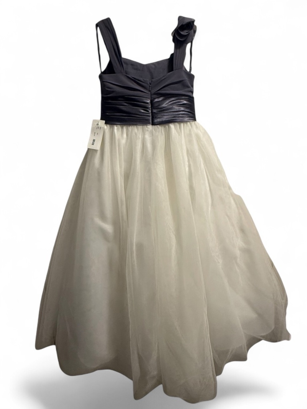 Bill Levkoff - Flower Girl Gray and White Tulle Wedding Dress - NWT - Size 6 - Picture 2 of 8